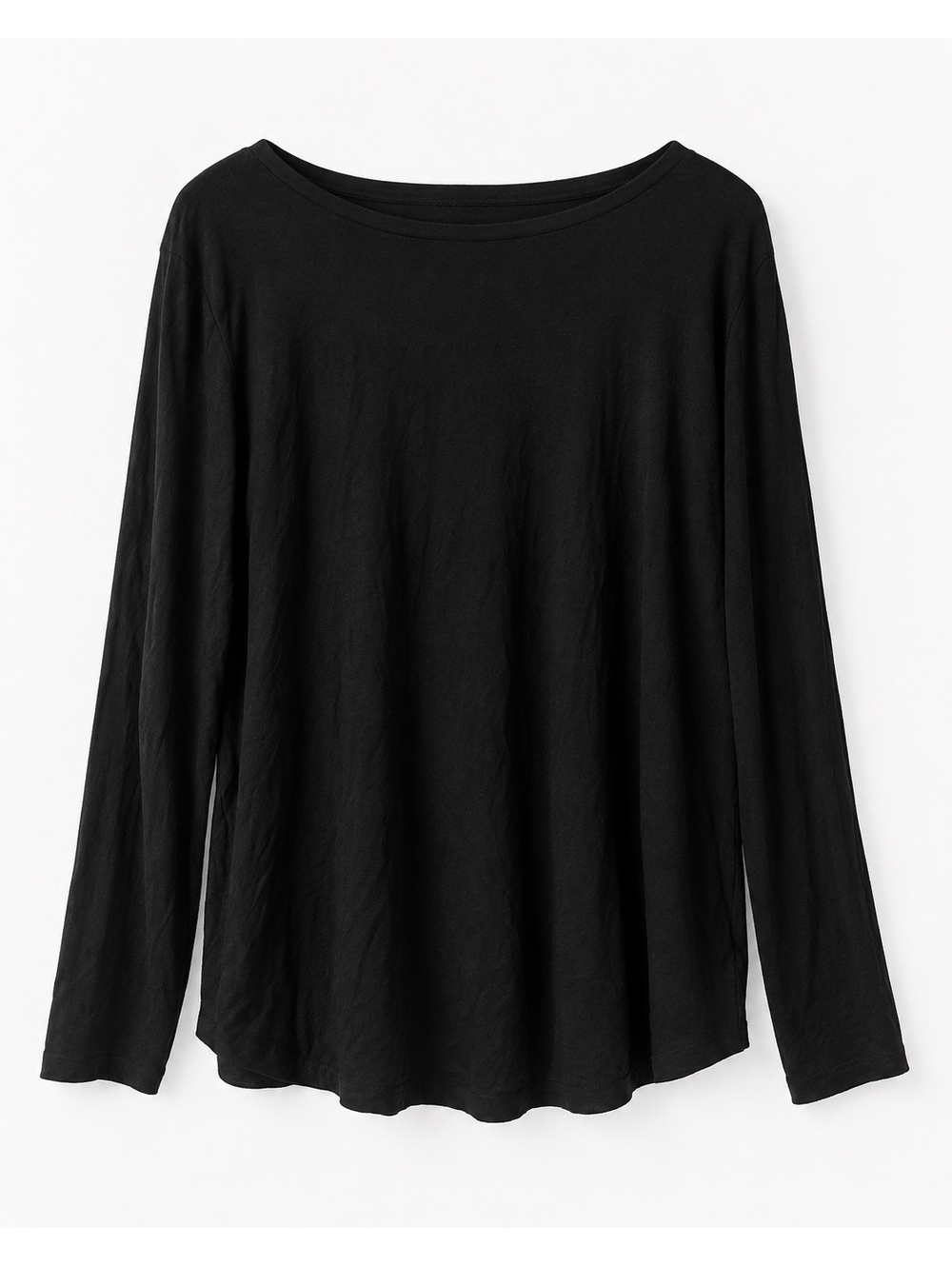 Tahari Modern Classic Black Long Sleeve Boxy Fit Top XL